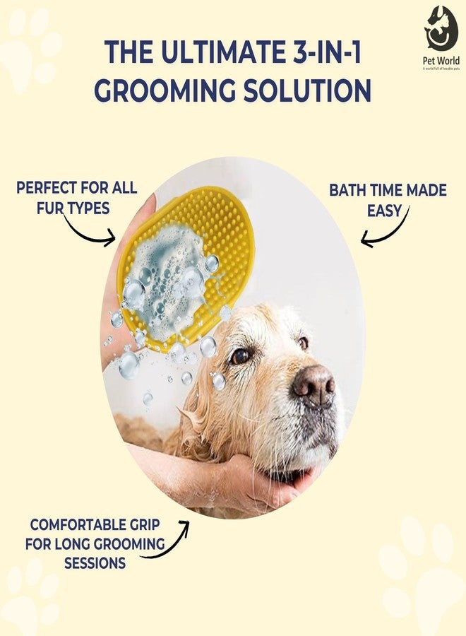 PET World Rubber Hand Glove| for Massage, Bath and Shampoo Dispenser for Dogs, Cats, Rabbit & Hamster | Daily Use Dog Comb Gloves | for Long Short Shedding Hairs| Easy Clean Bath - Image 4